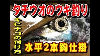 キビナゴの２本水平針の刺し方